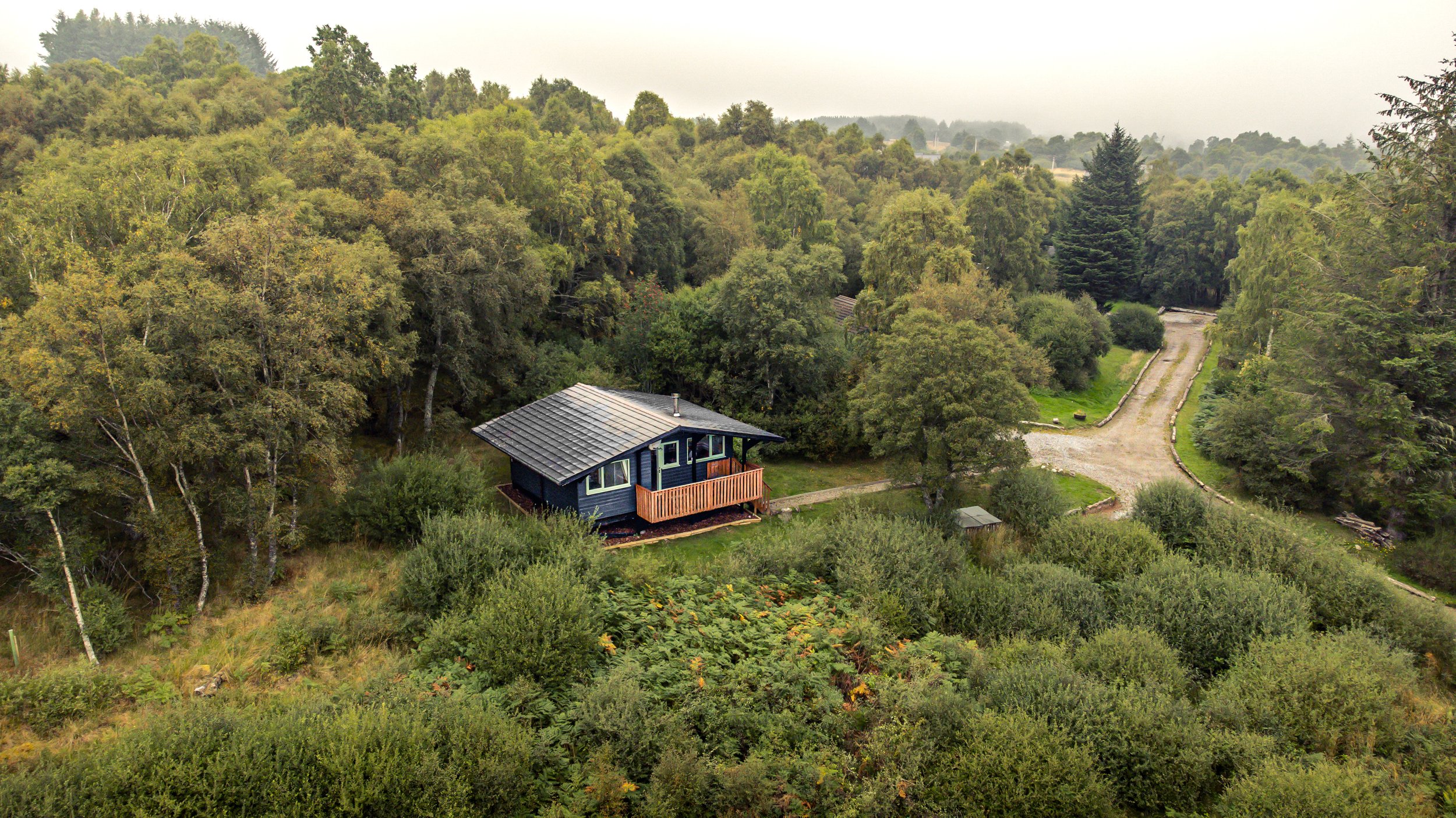 Lodge in the middle of a forest