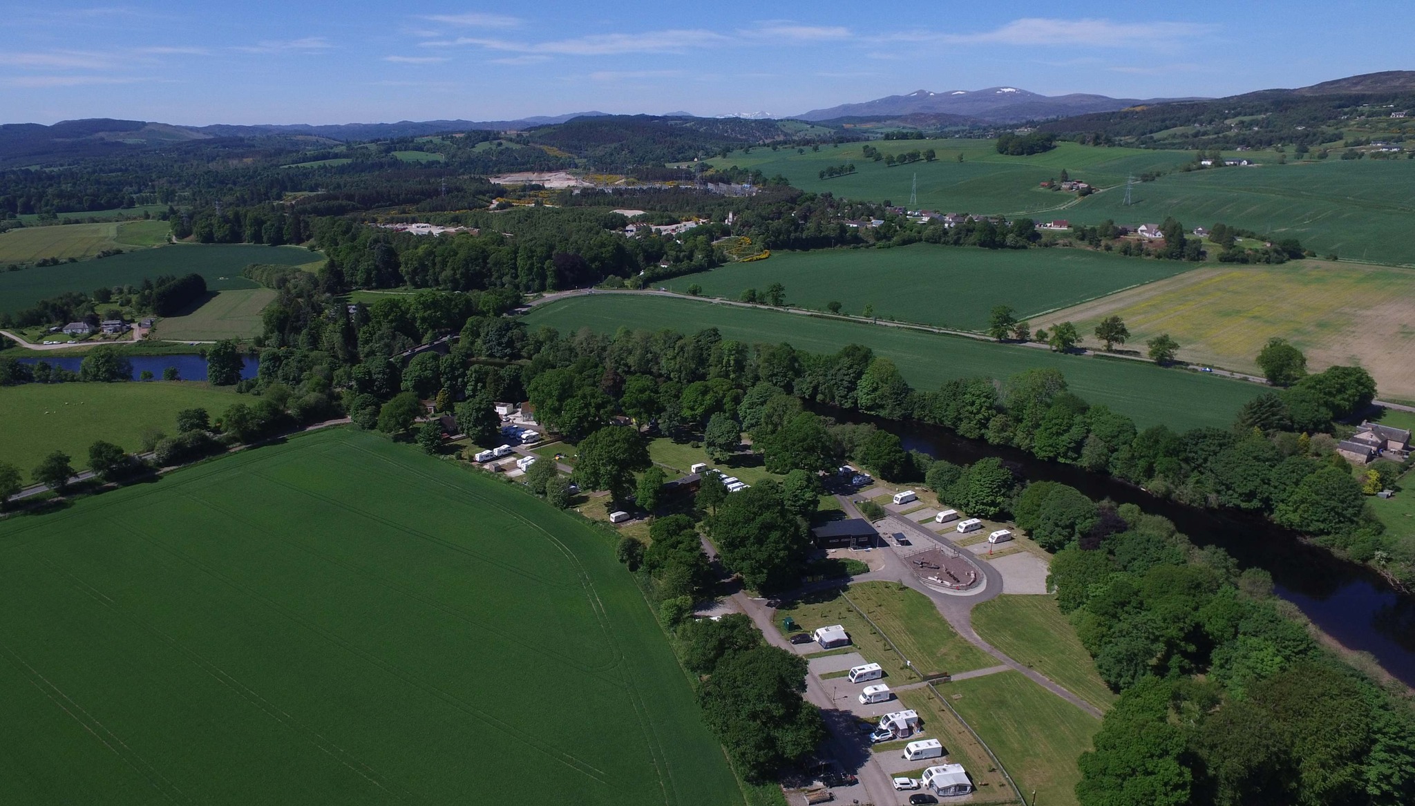 Bird eye view of Beauly Holiday Park
